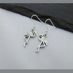 New Flamingo Silver Dangle Earrings.